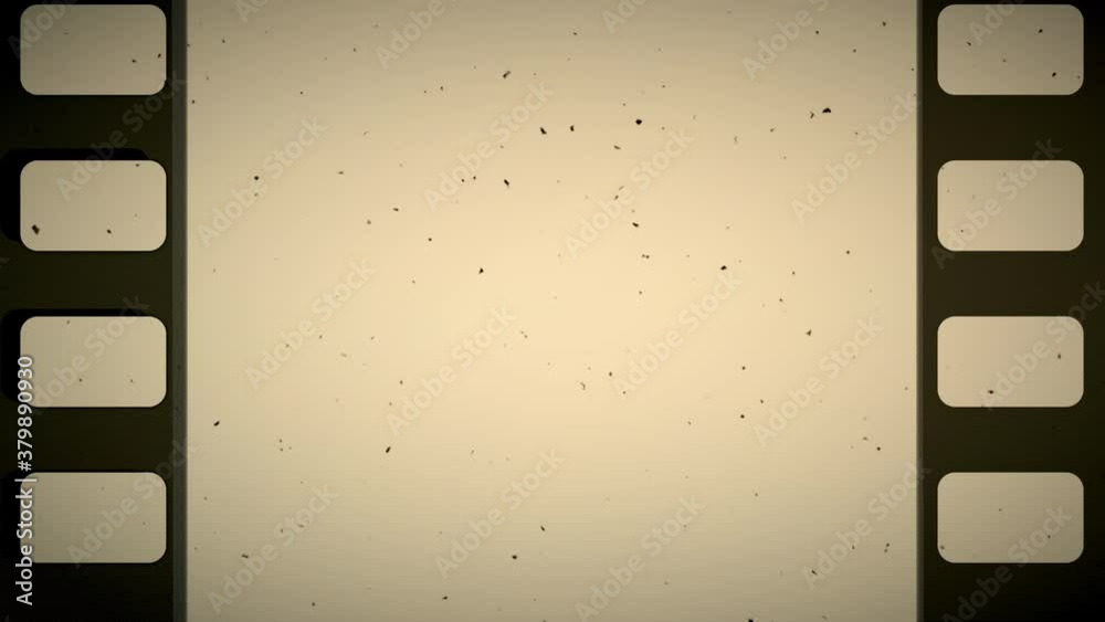 Old film reel animation, dirty sepia grunge texture background