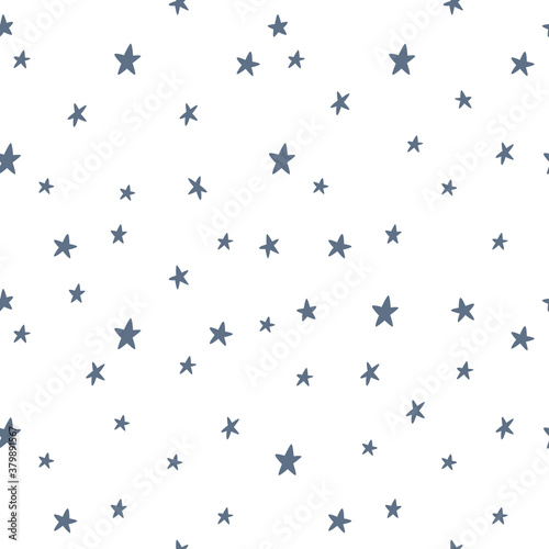 Seamless background with stars and comets. Vector