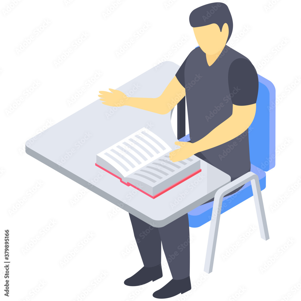 Isometric design of student school test
Isometric design of student school test