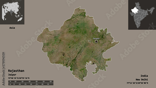 Rajasthan, state of India,. Previews. Satellite photo