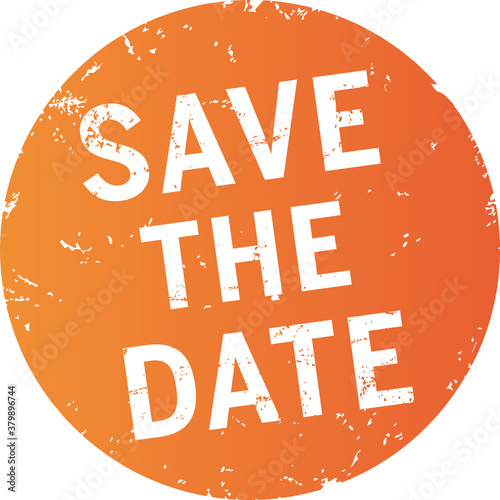 oranger Button save the date
