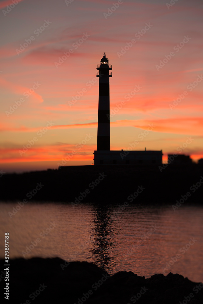 Lighthouse in Menosrca island, Spain Lighthouse in Menosrca island, Spain