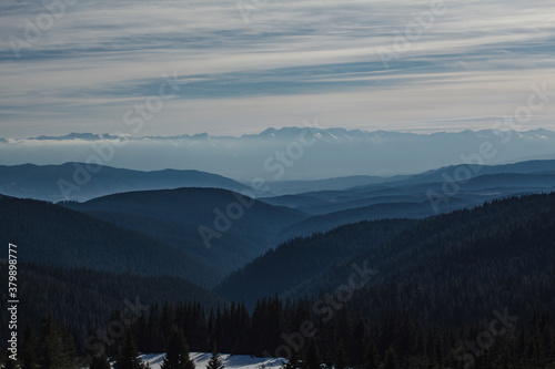 Clouds over the mountains photo