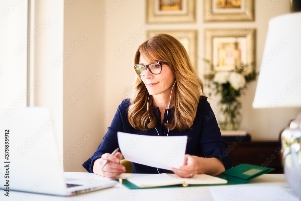 Businesswoman working from home Businesswoman working from home