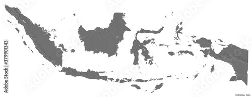 Indonesia on white. Bilevel