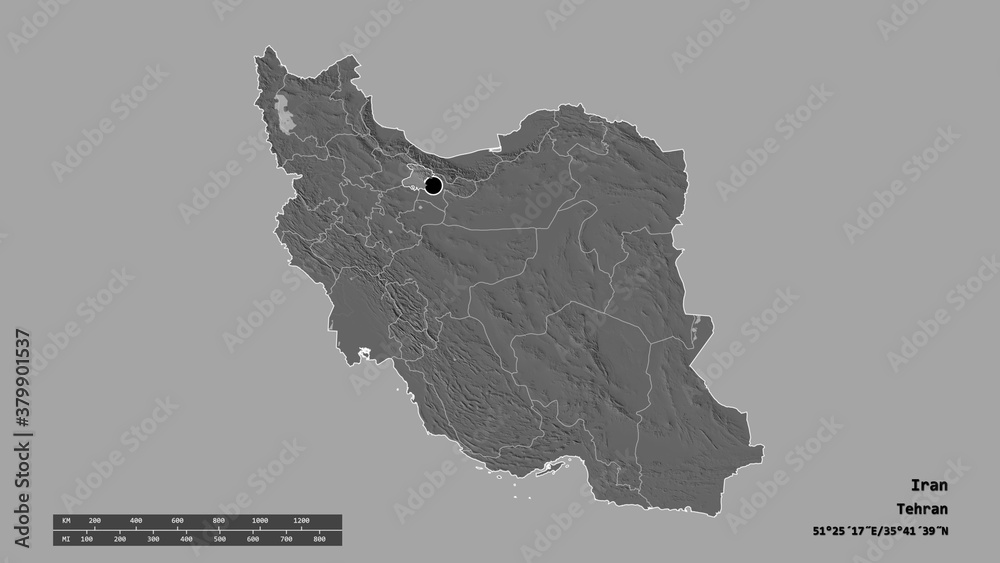 Location of Alborz, province of Iran,. Bilevel