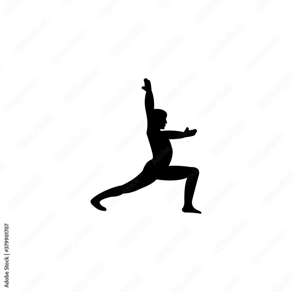 yoga gymnastic movement people icon vector symbol illustrations