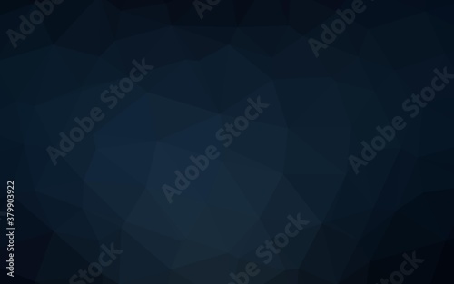 Dark BLUE vector low poly texture. Shining illustration, which consist of triangles. Completely new design for your business.