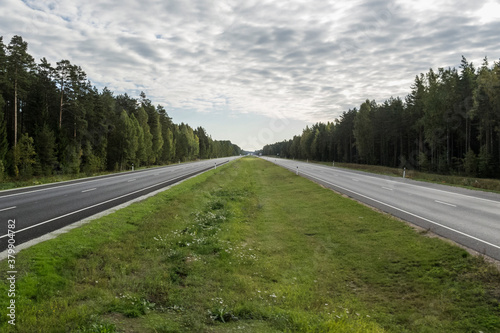 Empty Highway in Estonia