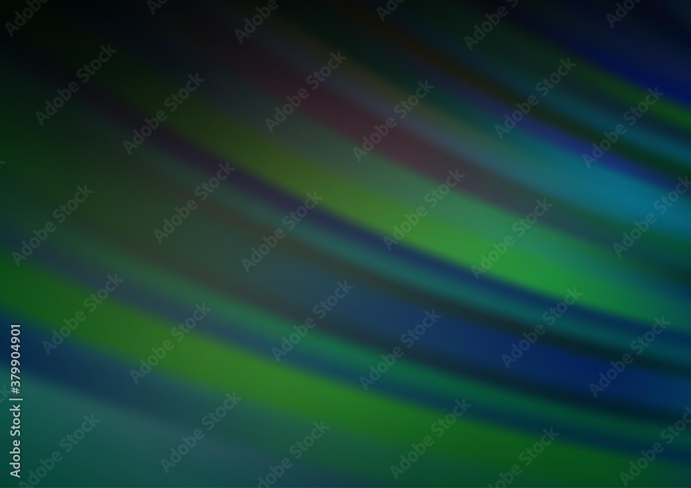 Dark Blue, Green vector texture with colored lines. Decorative shining illustration with lines on abstract template. Best design for your ad, poster, banner.
