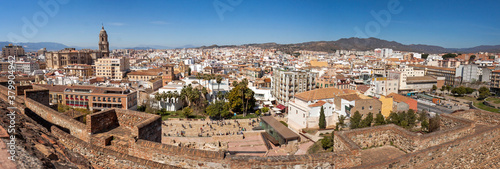 View on the old town of Malaga, seen from the Alcazaba, Spain photo