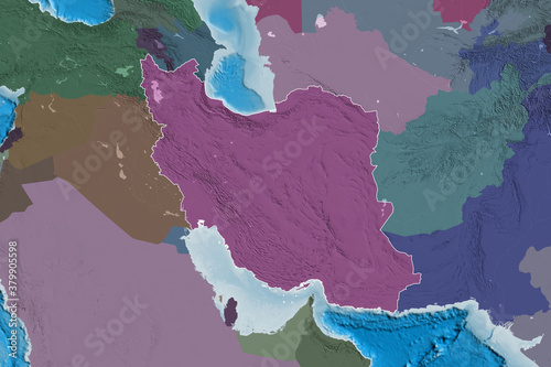 Iran outlined. Administrative