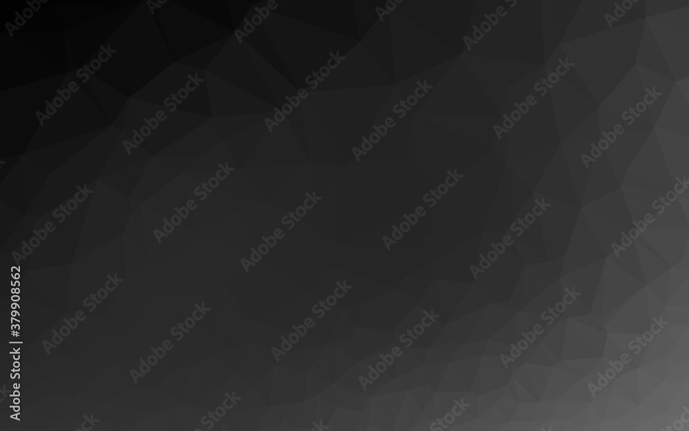 Dark Silver, Gray vector abstract polygonal cover. A sample with polygonal shapes. Completely new design for your business. - obrazy, fototapety, plakaty 