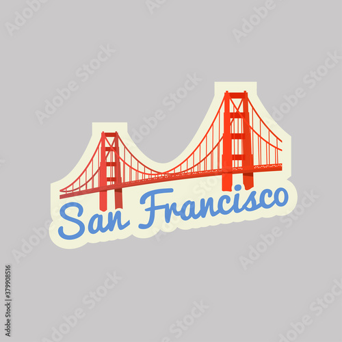 Vector travel sticker
