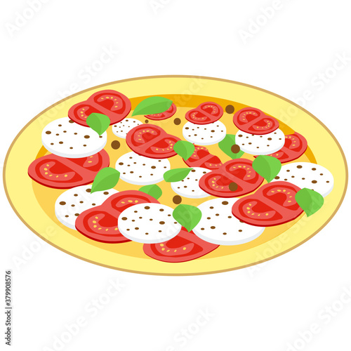 
Caprese salad icon in isometric design 
