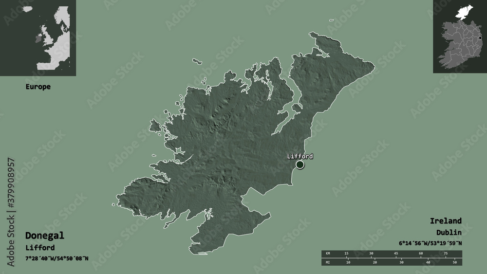 Donegal, county of Ireland,. Previews. Administrative