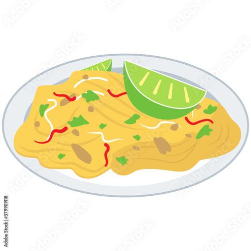  Thai food icon in isometric design 