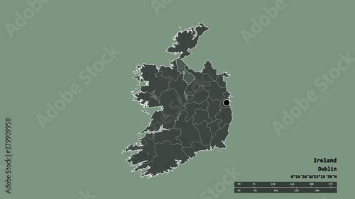 Location of Leitrim, county of Ireland,. Administrative photo