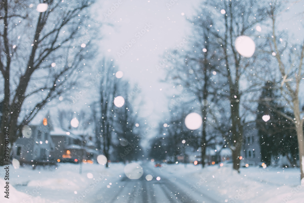 Snow falling at night Snow falling at night