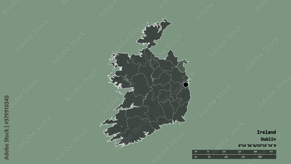 Location of Louth, county of Ireland,. Administrative