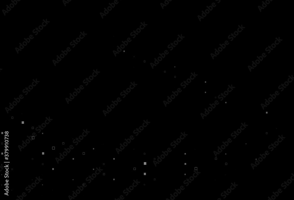 Dark Silver, Gray vector pattern with crystals, rectangles.