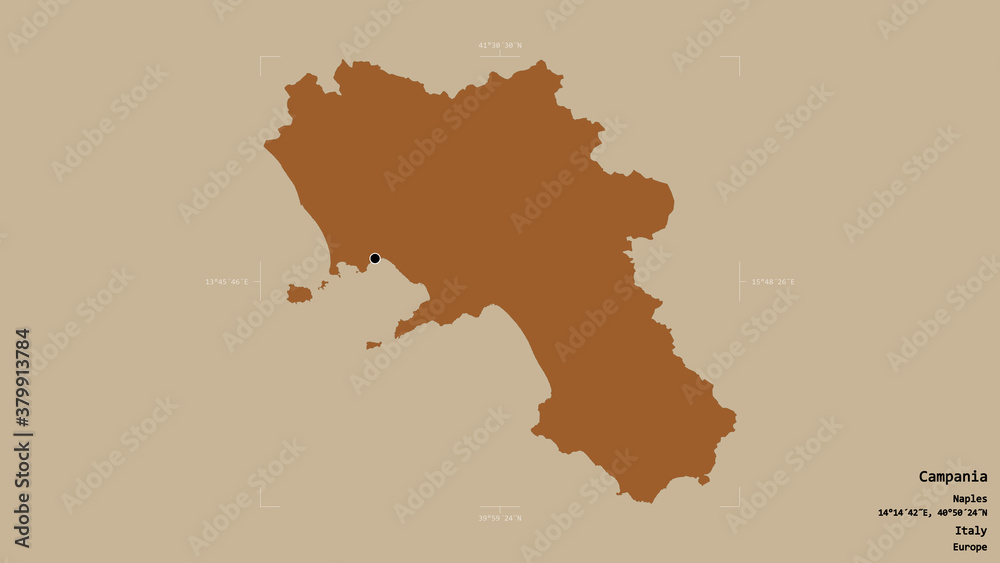 Obraz premium Campania - Italy. Bounding box. Pattern