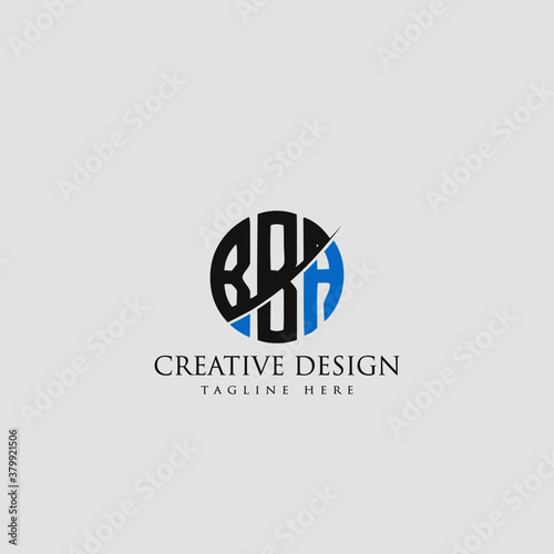BBA Letter cross Logo Design  Monogram  Vector .