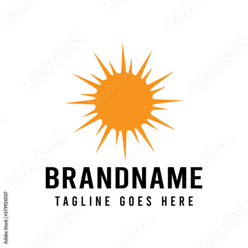 sun summer logo icon vector template.