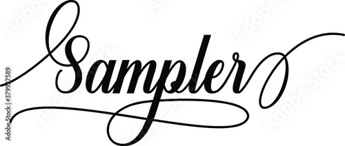  Sampler Script Cursive Calligraphy Typography Black text lettering Script Cursive and phrases isolated on the White background for titles and sayings