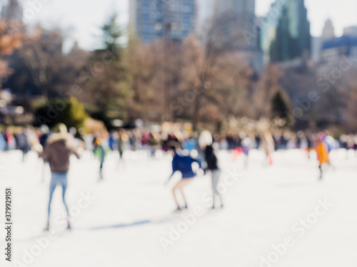 Blurred Ice Skaters photo