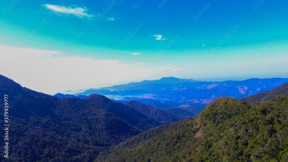 Naklejka premium landscape with blue sky