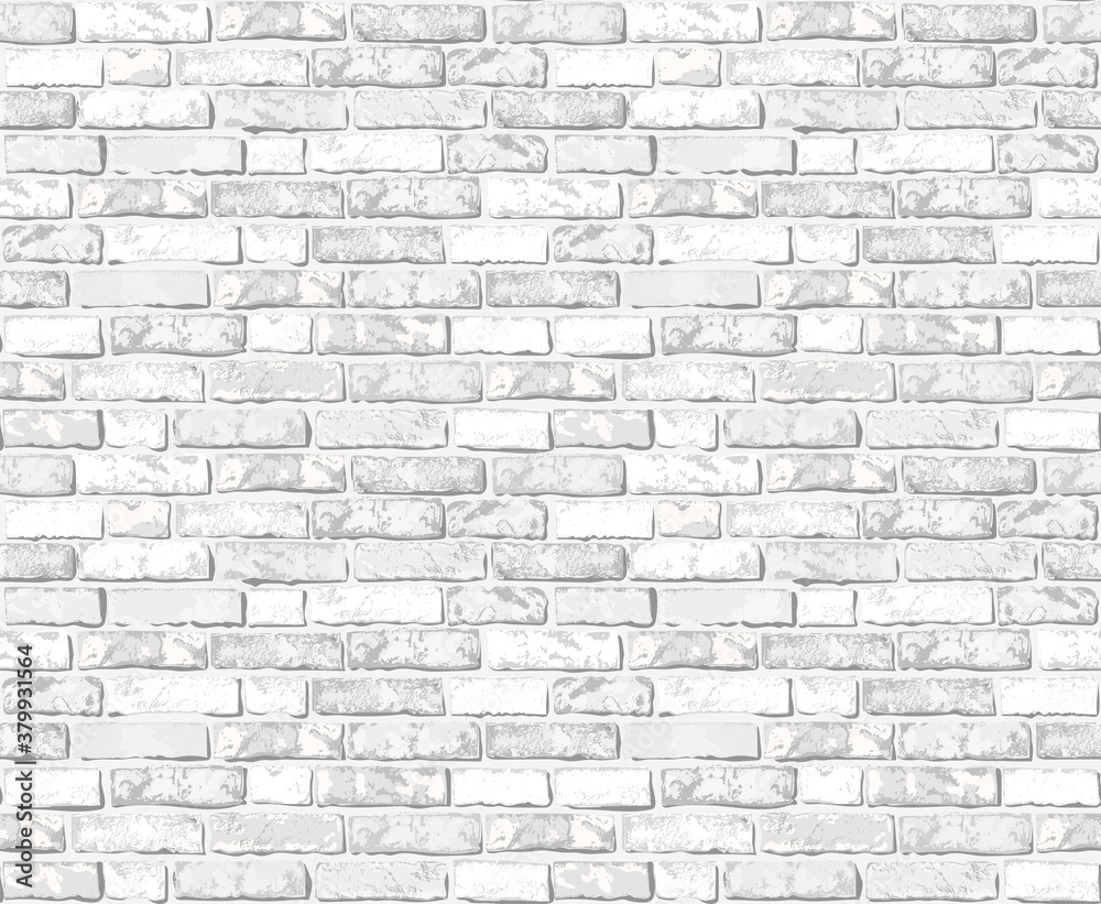 Realistic Vector white brick wall seamless pattern. Flat wall repeat texture. Beautiful gray textured brick background for print, paper, design, decor, photo background Realistic Vector white brick wall seamless pattern. Flat wall repeat texture. Beautiful gray textured brick background for print, paper, design, decor, photo background