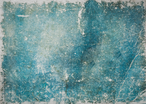 Old blue paper texture. Vintage paper background.