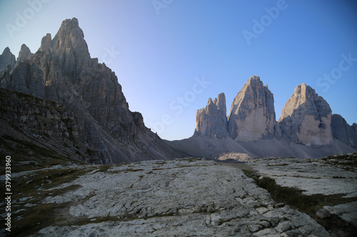 The Three peaks of Lavaredo in the Italian Dolomites