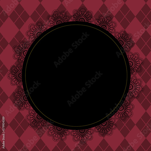 ゴシックなピンク色のチェック柄背景