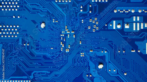 Blue printed circuit board background