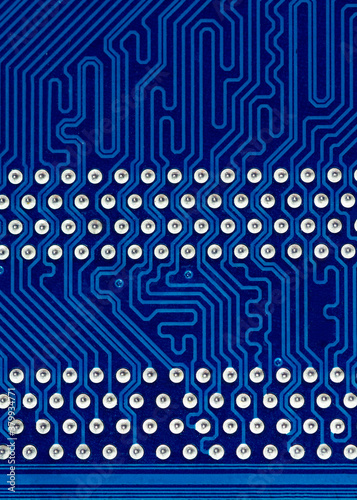 Blue printed circuit board background photo