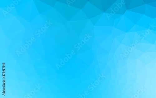 Light BLUE vector low poly cover. An elegant bright illustration with gradient. Textured pattern for background.
