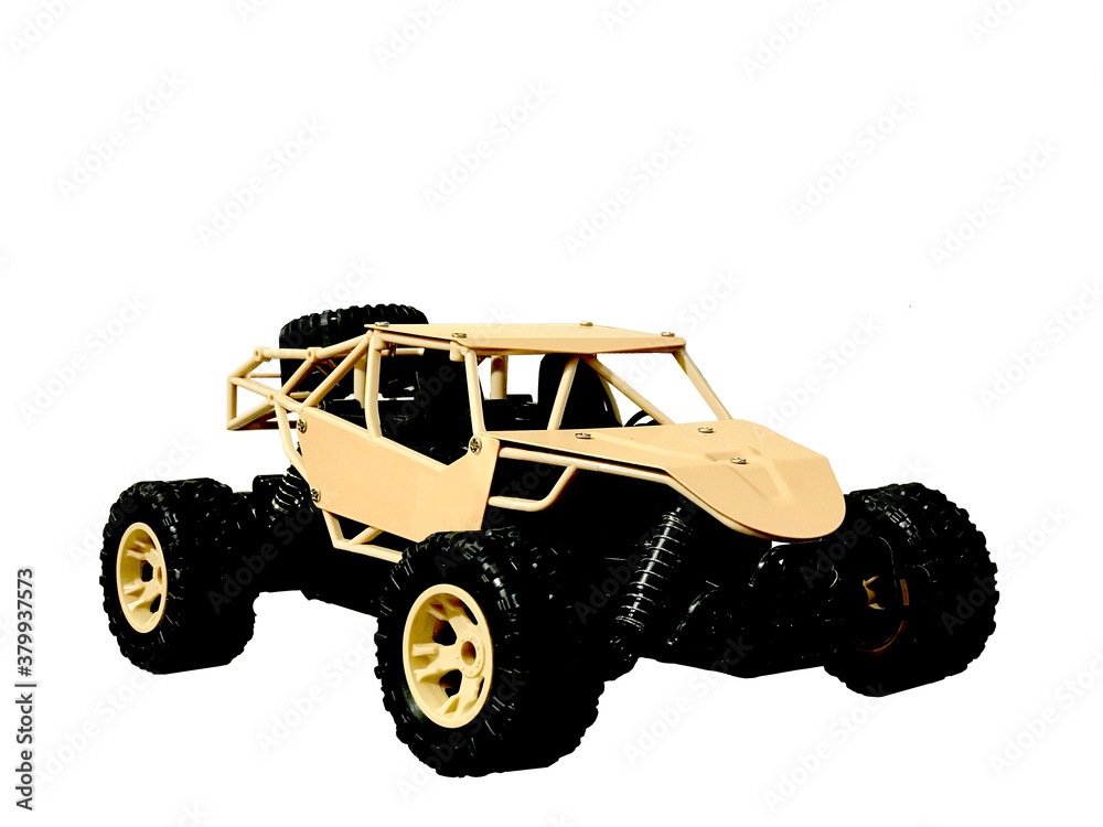 Off road toy cars with white background.
