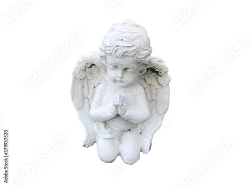 Angel statue Doll with white background 