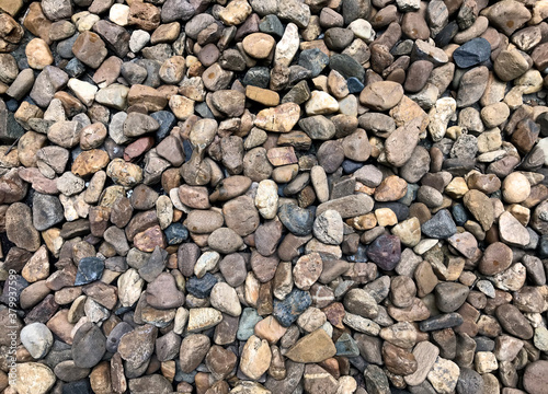 Pebbles on the beach stock photo 