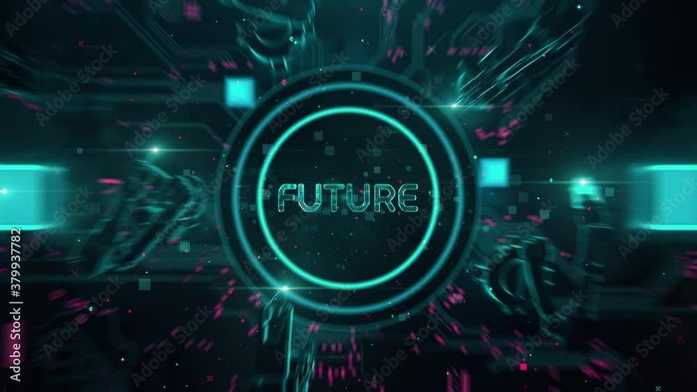 Blockchain with digital technology concept