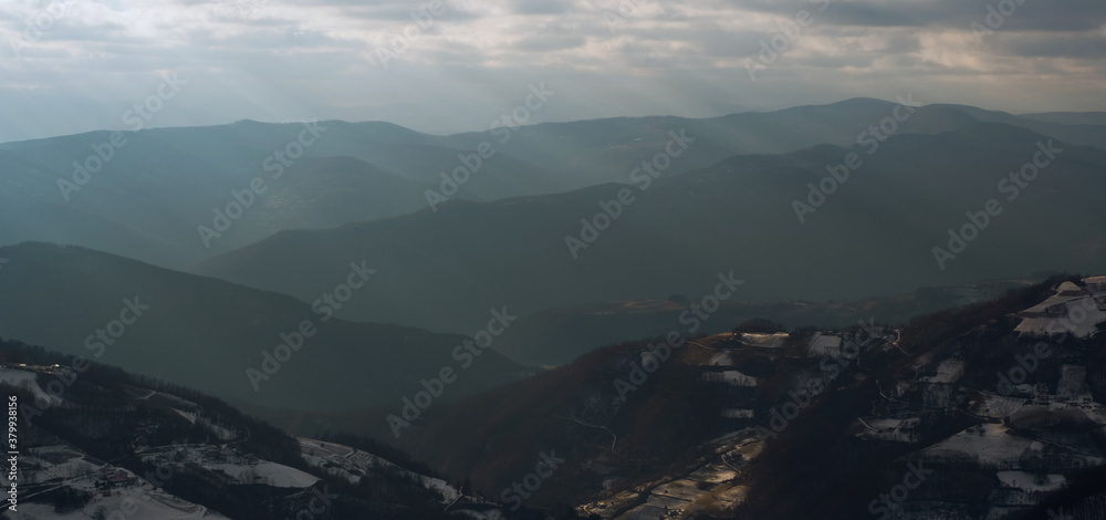 Amazing view on the mountains with fields of snow .. Amazing view on the mountains with fields of snow ..