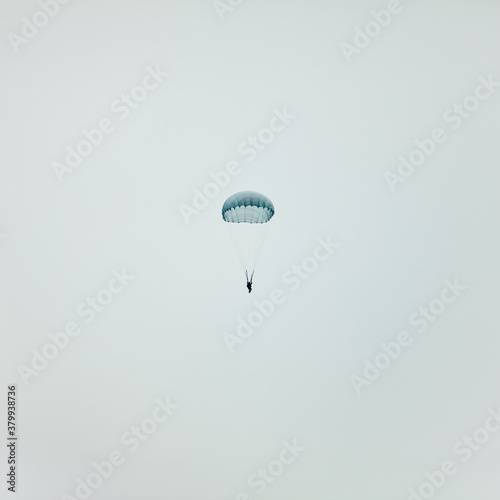 Parachutist (skydiver) flying in the sky