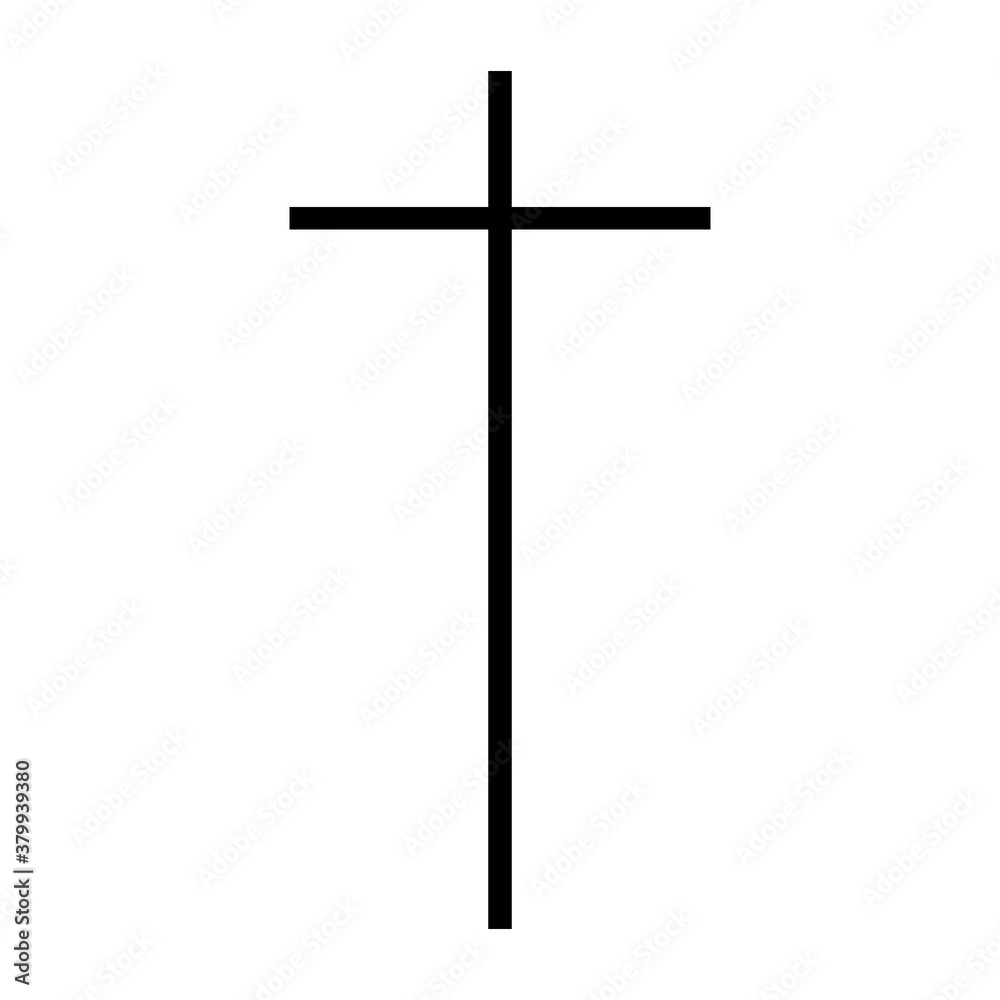 Black and gray Christian cross icon in flat design. Vector illustration. Abstract linear christian cross. Religion. Church, crucifix, god, catholic sign. Spirituality symbol. Black and gray Christian cross icon in flat design. Vector illustration. Abstract linear christian cross. Religion. Church, crucifix, god, catholic sign. Spirituality symbol.