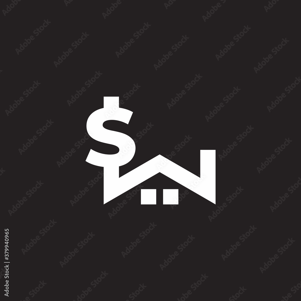 letter s home roof shape geometric simple logo vector letter s home roof shape geometric simple logo vector