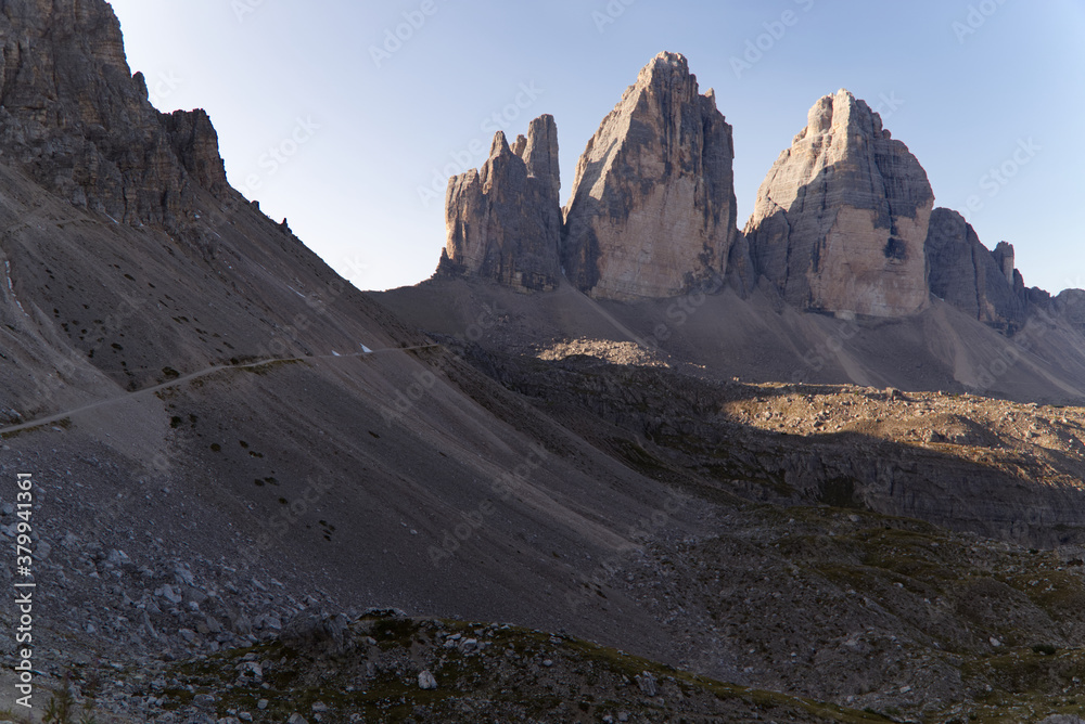 The Three peaks of Lavaredo in the Italian Dolomites The Three peaks of Lavaredo in the Italian Dolomites