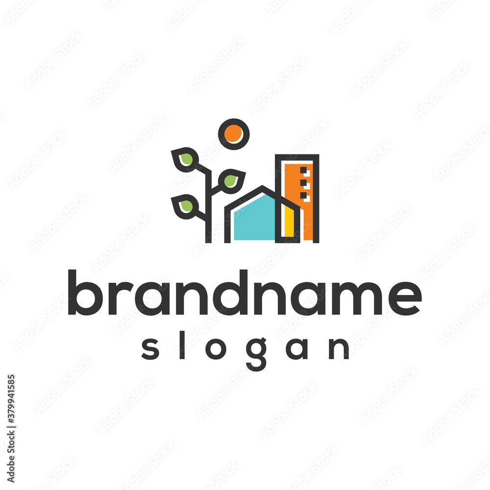 Fototapeta premium Building logo design vector
