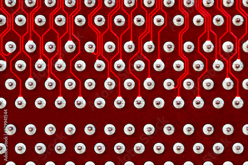 Red printed circuit board background