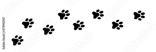 Steps animal AI vector. Animal footprints.
